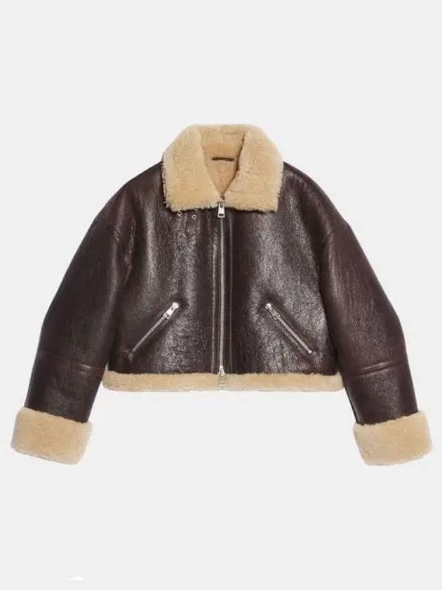 Shearling leather jacket 200 UJK006 543 1227580 - AMI - BALAAN 1