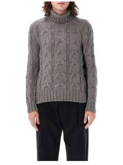 Baby Yak Cable Turtleneck Grey - TOM FORD - BALAAN 2