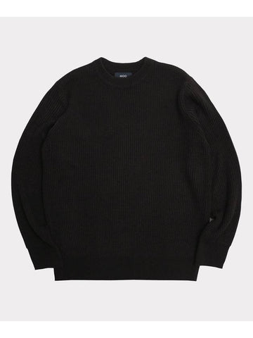 Basic crew neck knitblack - MOO - BALAAN 1