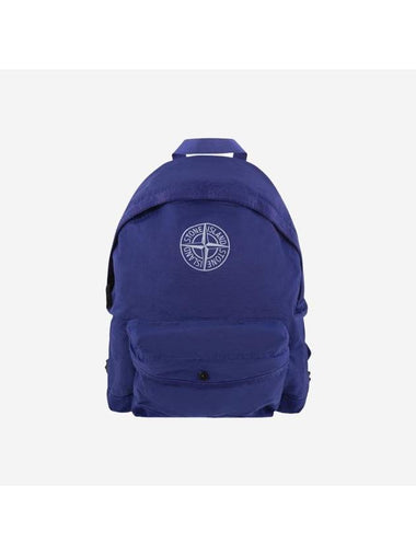 Kids Stone Island 90769 Garment Dyed Nylon Twill Backpack Ultramarine Blue - STONE ISLAND - BALAAN 1