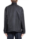 Triangle Logo Shirt Jacket Black - PRADA - BALAAN 5