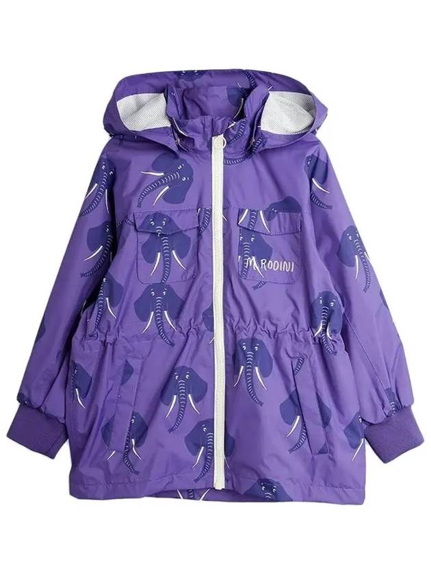 Kids Elephant Shell Jacket Purple 22210105 45 - MINI RODINI - BALAAN 1