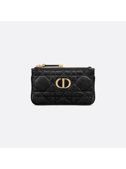 Caro Myrte Zipper Key Case Card Wallet Black - DIOR - BALAAN 2