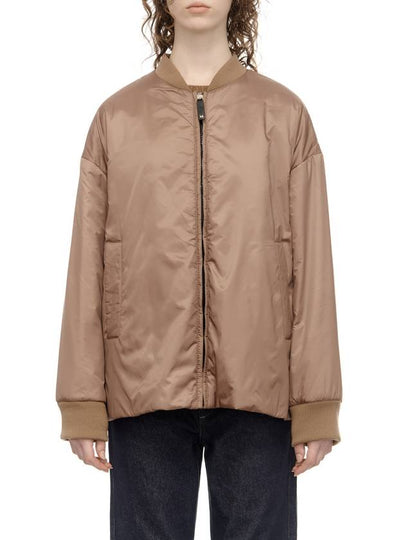 Danish Side Slit Detail Water Repellent Zip-up Padding Light Brown - MAX MARA - BALAAN 2