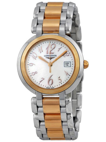 Longines Prima Luna Mother of Pearl Dial Steel and Rose Gold Ladies Watch L81125836 - LONGINES - BALAAN 1