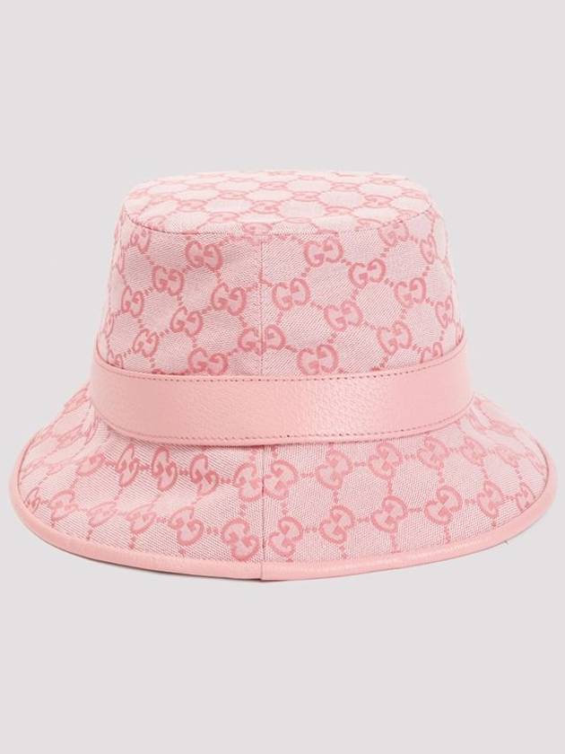 GG Canvas Bucket Hat Pink - GUCCI - BALAAN 3