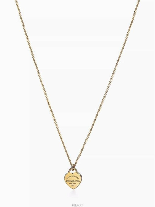 Tiffany Return to Mini Heart Tag Pendant Yellow Gold - TIFFANY & CO. - BALAAN 1