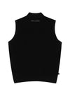 Women s Woven Mix Full Open Knit Vest 2104LXVR BLACK - BLACK&WHITE - BALAAN 2