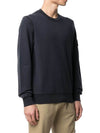 Wappen Patch Crew Neck Sweatshirt Navy - STONE ISLAND - BALAAN 4