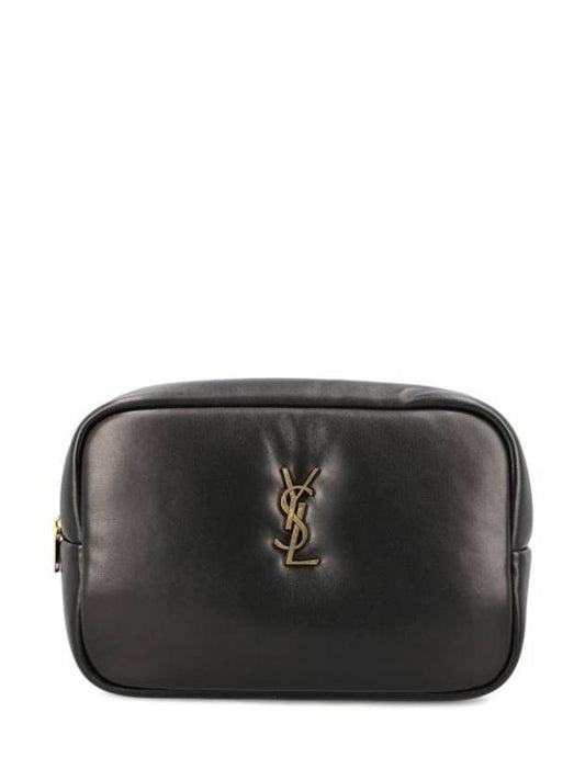 Calypso Cosmetic Pouch Bag Black - SAINT LAURENT - BALAAN 1