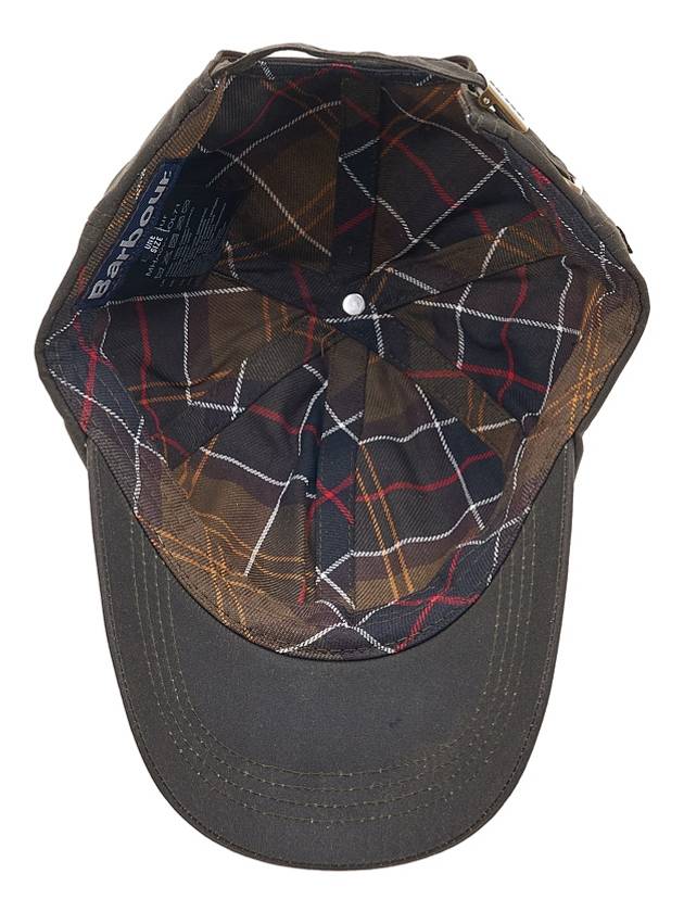 Embroidered Logo Wax Sports Ball Cap Olive - BARBOUR - BALAAN 6