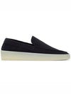 Fear of God Suede Leather Round Slip Edge Louversole Loafers Navy - FEAR OF GOD - BALAAN 1