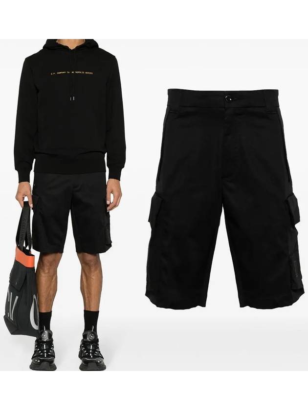 Metropolis Series Stretch Sateen Cargo Shorts Black - CP COMPANY - BALAAN 2