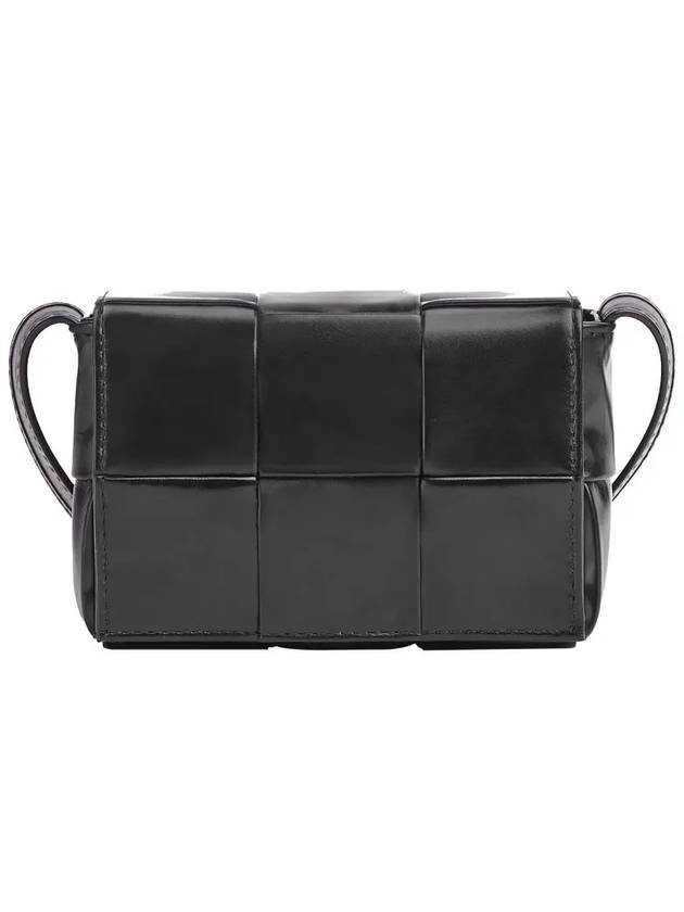 Cassette Small Leather Cross Bag Black - BOTTEGA VENETA - BALAAN 1