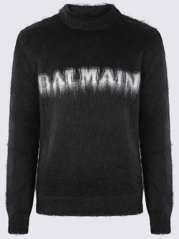 23 fw Black Mohair Blend Sweater BH0KD000KF38EAB B0480738917 - BALMAIN - BALAAN 2