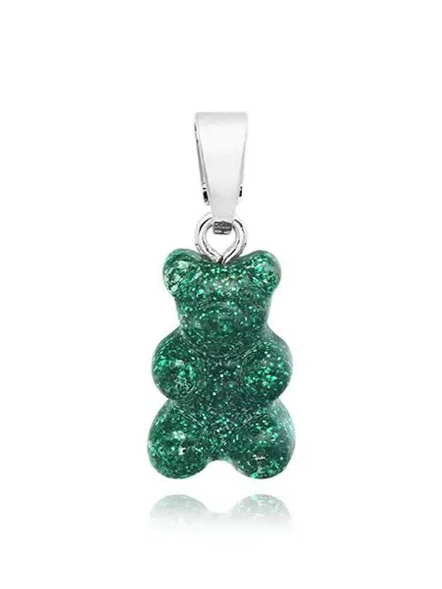 Nostalgia Bear Classic Green Haze Silver Pendant Charm - CRYSTAL HAZE - BALAAN 2