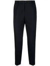 Milano Compact Gabardine Wool Straight Pants Blue - GOLDEN GOOSE - BALAAN 7