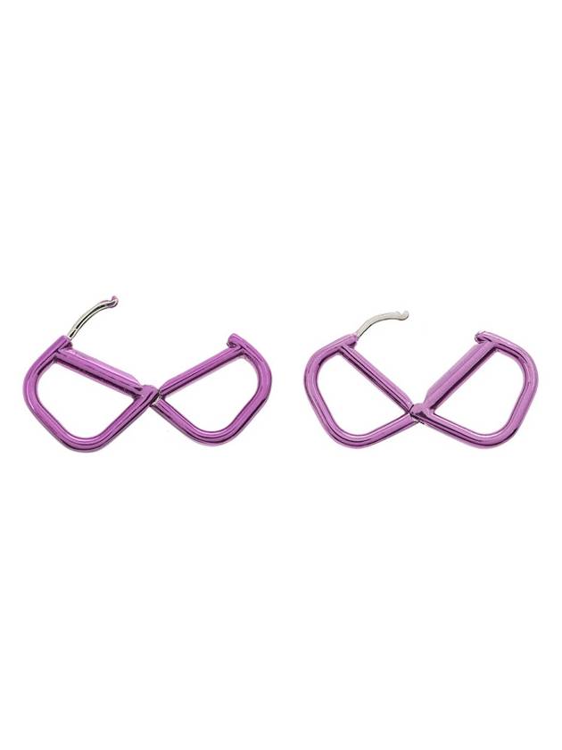 V Logo Signature Earrings Purple - VALENTINO - BALAAN 3