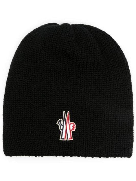 Grenoble Logo Applique Virgin Wool Beanie I20983B00010M1131 - MONCLER - BALAAN 1