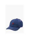 Embroidered Logo Ball Cap Blue - AMI - BALAAN 3