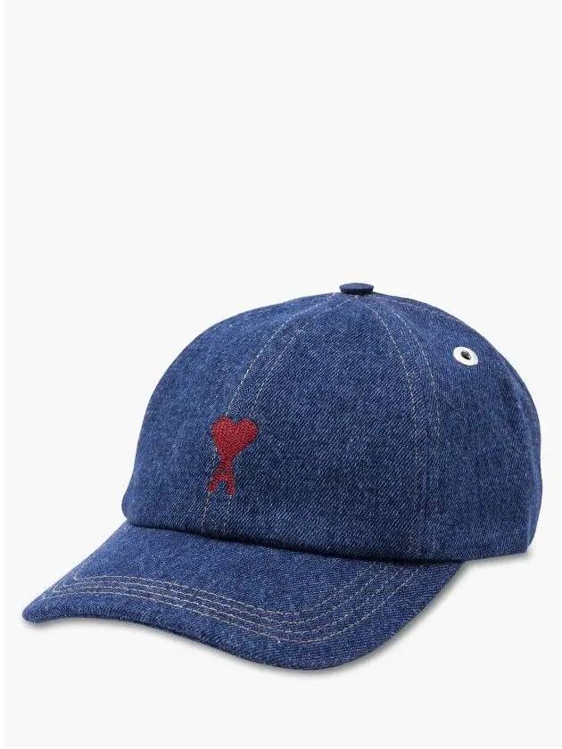 Embroidered Logo Ball Cap Blue - AMI - BALAAN 3