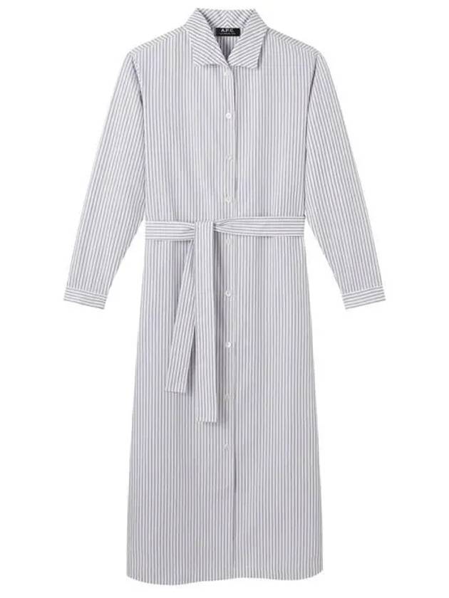 REGINA DRESS Stripe Light Blue - A.P.C. - BALAAN 1