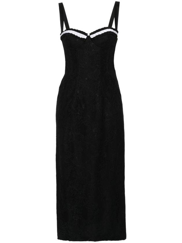 Midi Dress A0441 0461 1555 BLACK - MOSCHINO - BALAAN 2