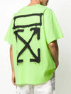 Men's Spray Arrow Oversized Short Sleeve T-Shirt Neon Green - OFF WHITE - BALAAN 5