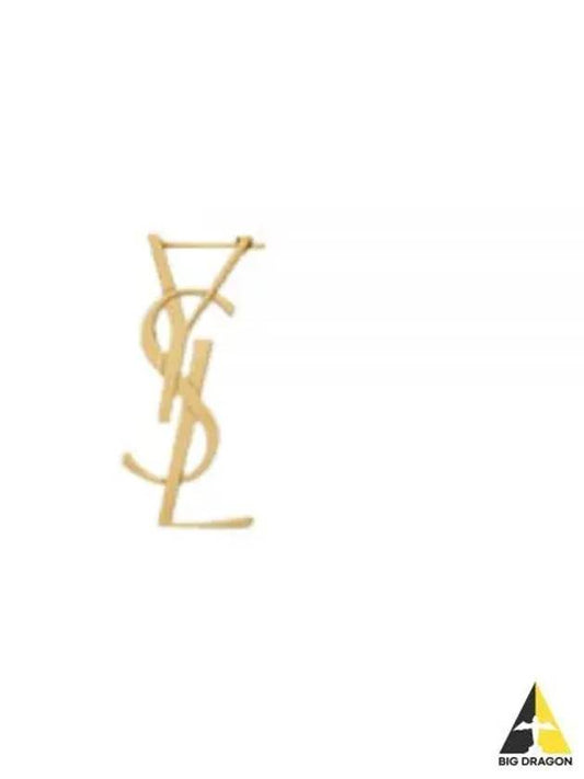 YSL Cassandre Single Metal Earrings Gold - SAINT LAURENT - BALAAN 2