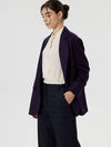 Women's Italian Wool Jacket Navy Purple - RS9SEOUL - BALAAN 5