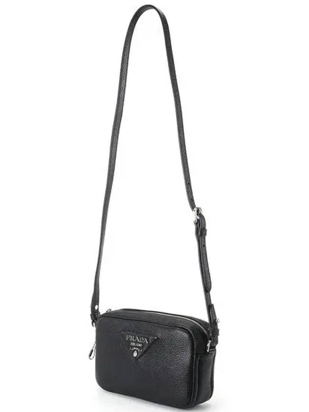 Soft Line Leather Small Shoulder Bag Black - PRADA - BALAAN 8