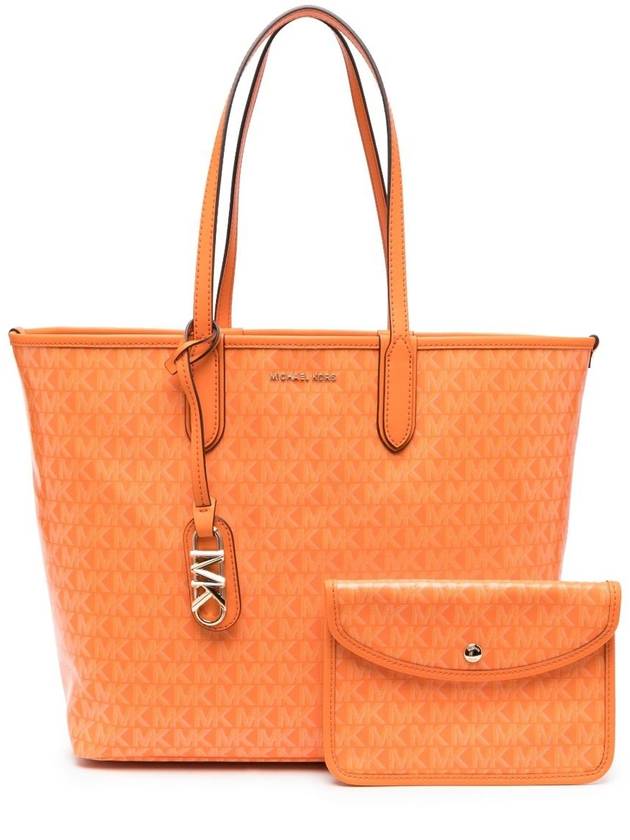 Eliza All-Over Logo Printed Large Shoulder Bag Apricot - MICHAEL KORS - BALAAN 2