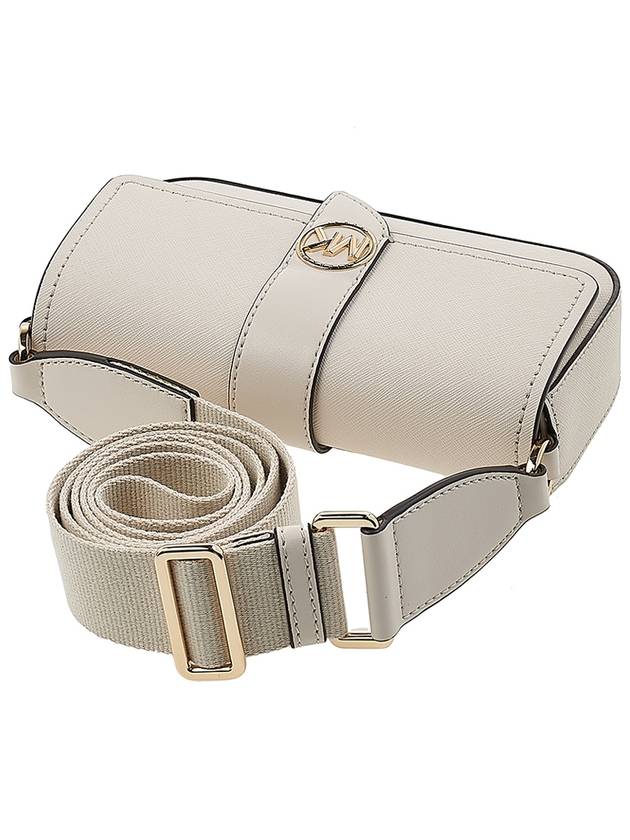 Greenwich Small Saffiano Leather Sling Cross Bag White - MICHAEL KORS - BALAAN 5