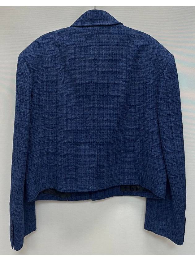 Icaro Tweed Blue Short Jacket 105 - RECTO - BALAAN 4