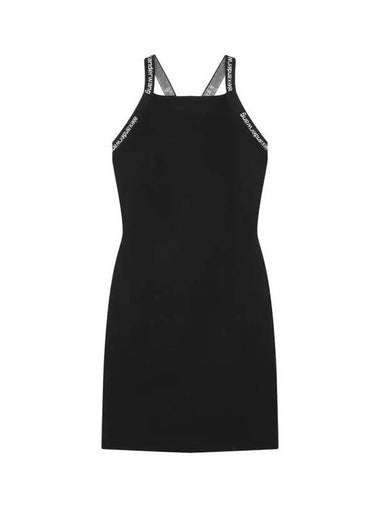 Jacquard trim bodycon dress black - ALEXANDER WANG - BALAAN 1