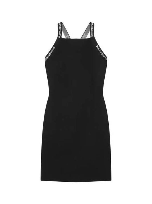 Jacquard trim bodycon dress black - ALEXANDER WANG - BALAAN 1