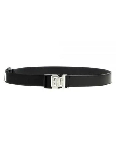 4G Logo Buckle Reversible Leather Belt Black - GIVENCHY - BALAAN 2