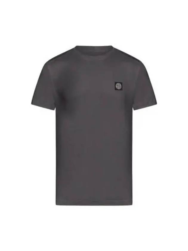 Logo Patch Short Sleeves T-Shirt  Steel Grey - STONE ISLAND - BALAAN 2