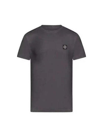 Logo Patch Short Sleeves T-Shirt  Steel Grey - STONE ISLAND - BALAAN 2