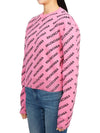 Mini All-Over Logo Knit Top Pink - BALENCIAGA - BALAAN 3