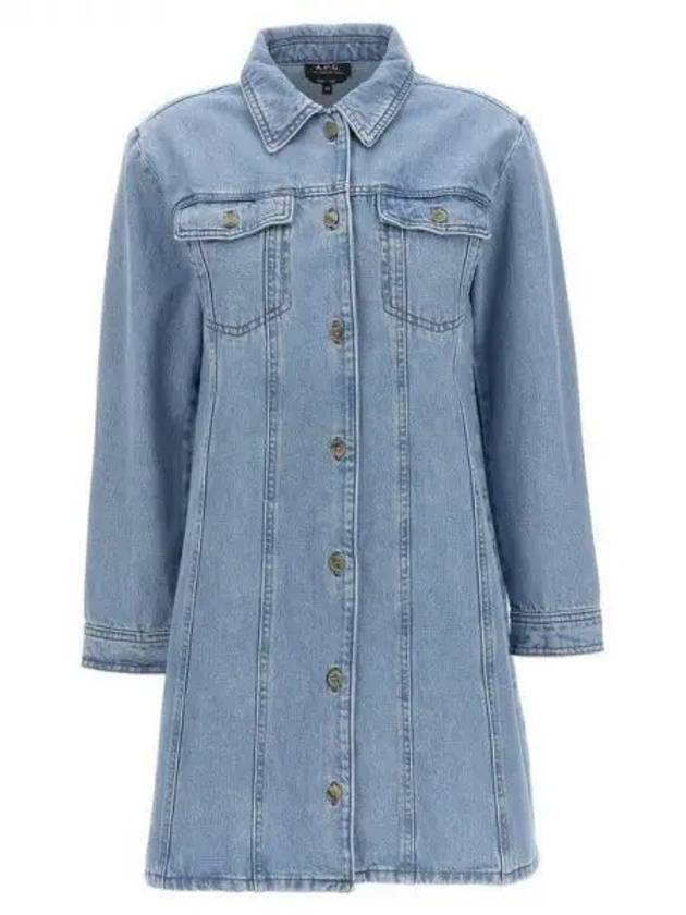 Alpine Denim Short Dress Blue - A.P.C. - BALAAN 2