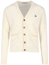 ORB logo cardigan natural - VIVIENNE WESTWOOD - BALAAN.