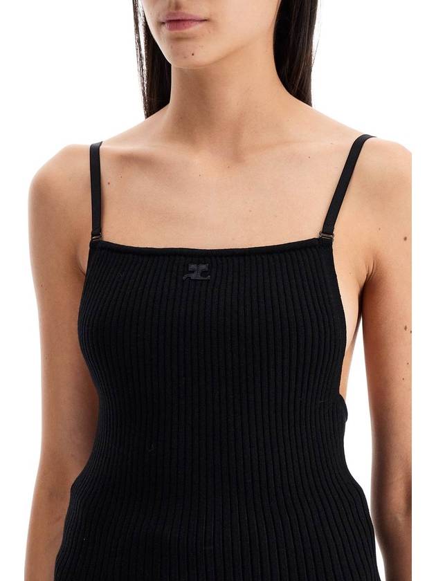 Logo Rib Sleeveless Black - COURREGES - BALAAN 7