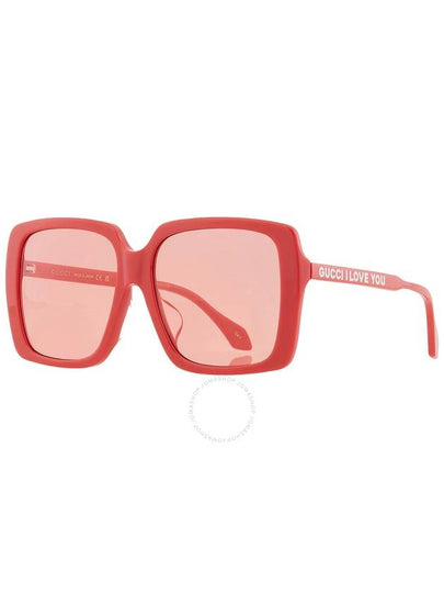 Gucci Red Square Ladies Sunglasses GG0567SAN 005 58 - GUCCI - BALAAN 2