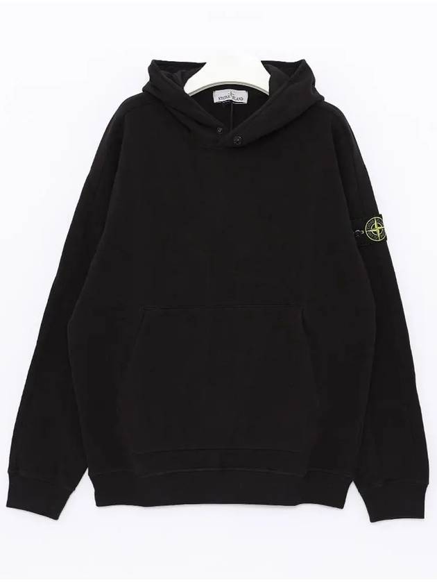 Compass Logo Patch Hoodie Black - STONE ISLAND - BALAAN 2