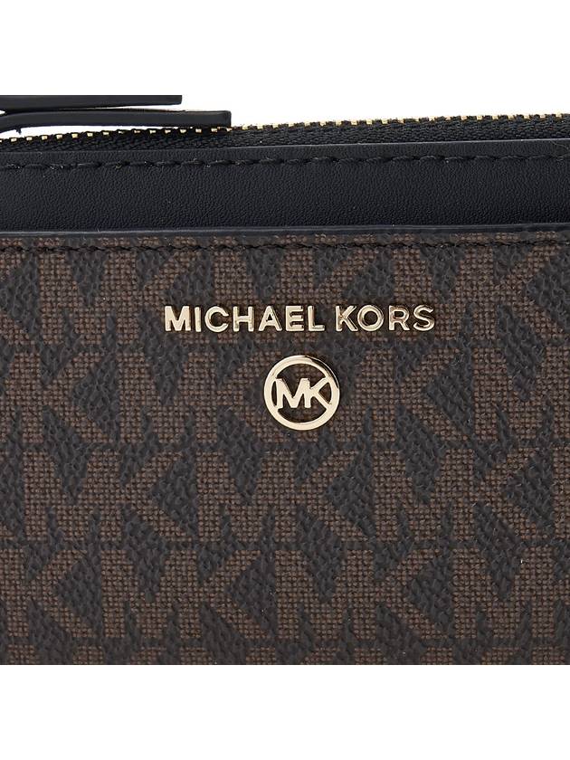 Jet Set Charm Card Wallet Black Brown - MICHAEL KORS - BALAAN 7