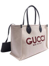 Print Medium Canvas Tote Bag Beige Black - GUCCI - BALAAN 4