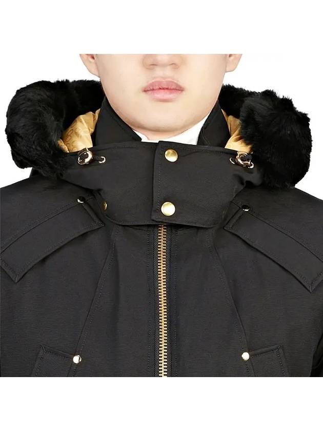 Gold Ballistic Bomber Jacket Black Fox Fur Black - MOOSE KNUCKLES - BALAAN 5