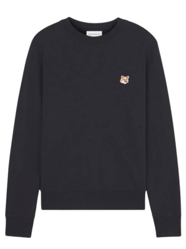 Fox Head Patch Regular Sweatshirt Black - MAISON KITSUNE - BALAAN 2