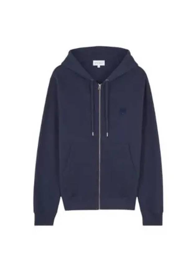 Bold Fox Head Patch Cotton Zip-Up Hoodie Ink Blue - MAISON KITSUNE - BALAAN 2